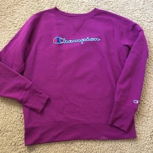 Purple champion crew neck